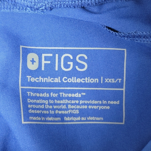 Figs Electric Blue Mid Rise Boston Slim Medical Jogger Scrub Pants Sz XXS T NEW - Picture 7 of 11